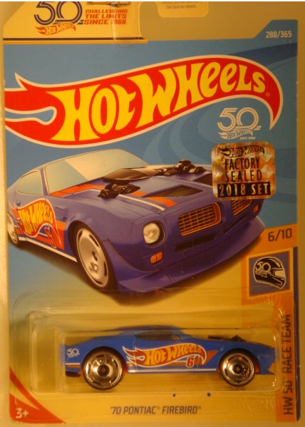 Hot Wheels 70 Pontiac Firebird HW 50 RACE TEAM